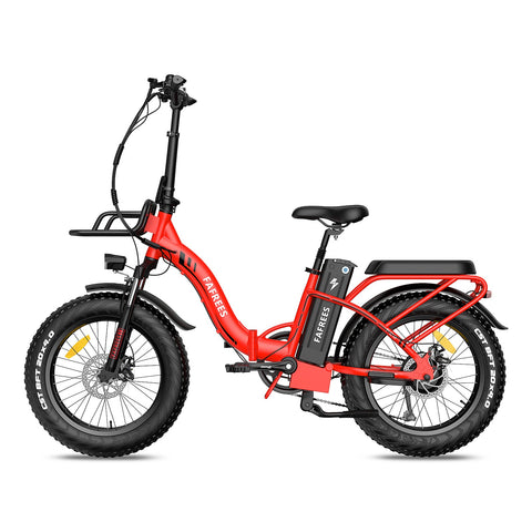 FAFREES F20 Max Bicicleta Eléctrica Potente | Autonomía 110KM | Freno de Disco | Color Rojo