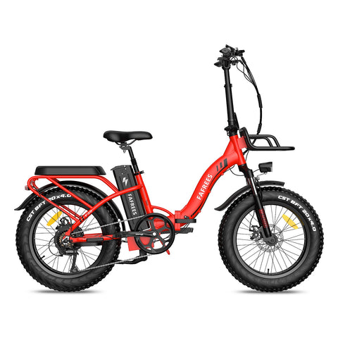 FAFREES F20 Max Bicicleta Eléctrica Potente | Autonomía 110KM | Freno de Disco | Color Rojo