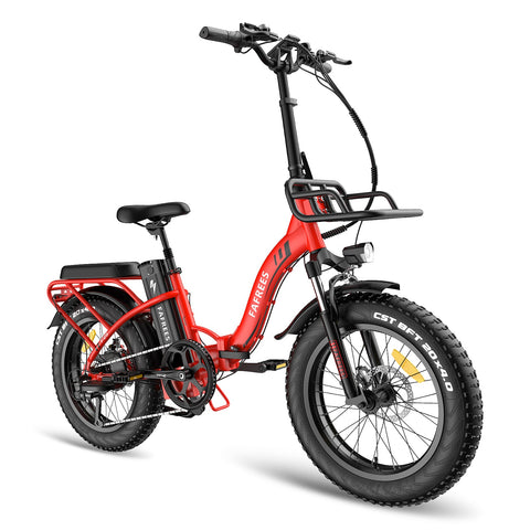 FAFREES F20 Max Bicicleta Eléctrica Potente | Autonomía 110KM | Freno de Disco | Color Rojo