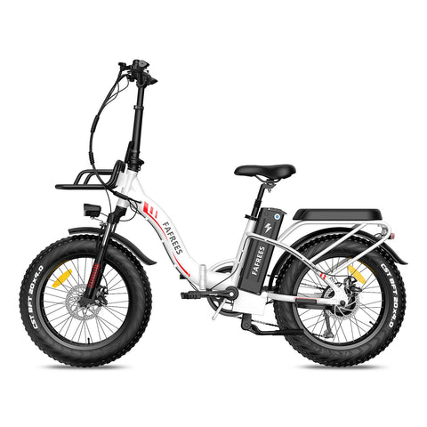 FAFREES F20 Max Bicicleta Eléctrica Potente | Autonomía 110KM | Freno de Disco | Color Blanco
