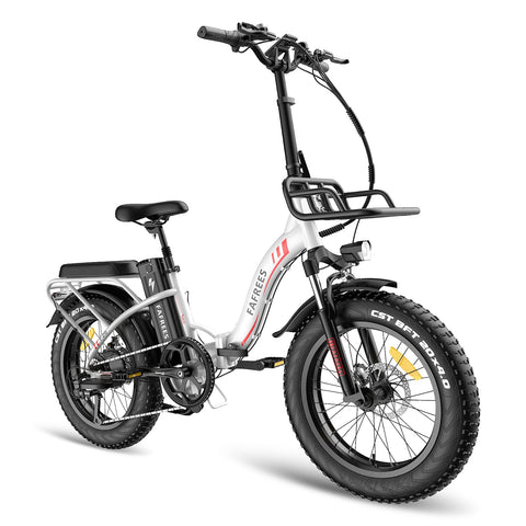 FAFREES F20 Max Bicicleta Eléctrica Potente | Autonomía 110KM | Freno de Disco | Color Blanco