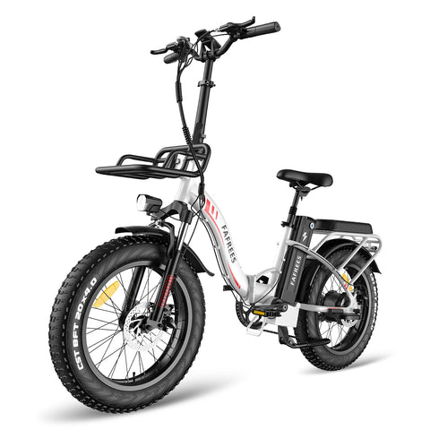 FAFREES F20 Max Bicicleta Eléctrica Potente | Autonomía 110KM | Freno de Disco | Color Blanco