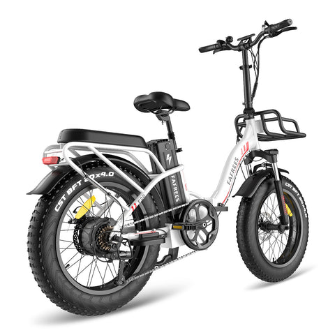 FAFREES F20 Max Bicicleta Eléctrica Potente | Autonomía 110KM | Freno de Disco | Color Blanco
