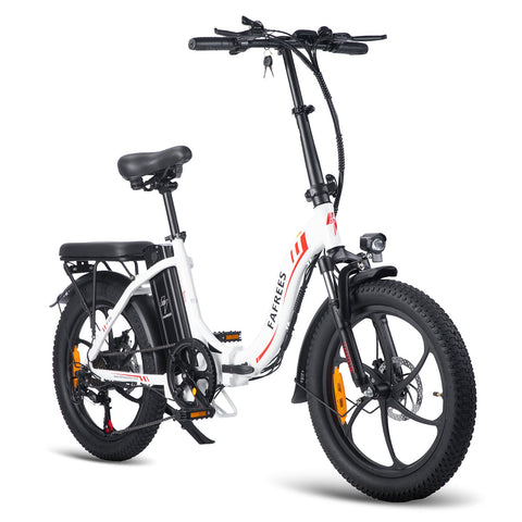 FAFREES F20 Bicicleta Eléctrica 250W | Autonomía 70KM | Freno de Disco | Color Blanco