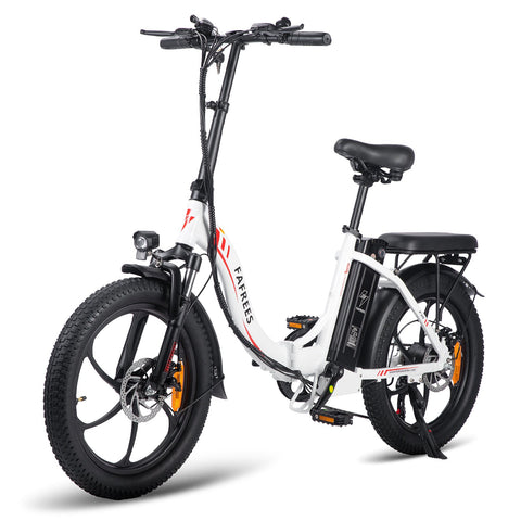 FAFREES F20 Bicicleta Eléctrica 250W | Autonomía 70KM | Freno de Disco | Color Blanco