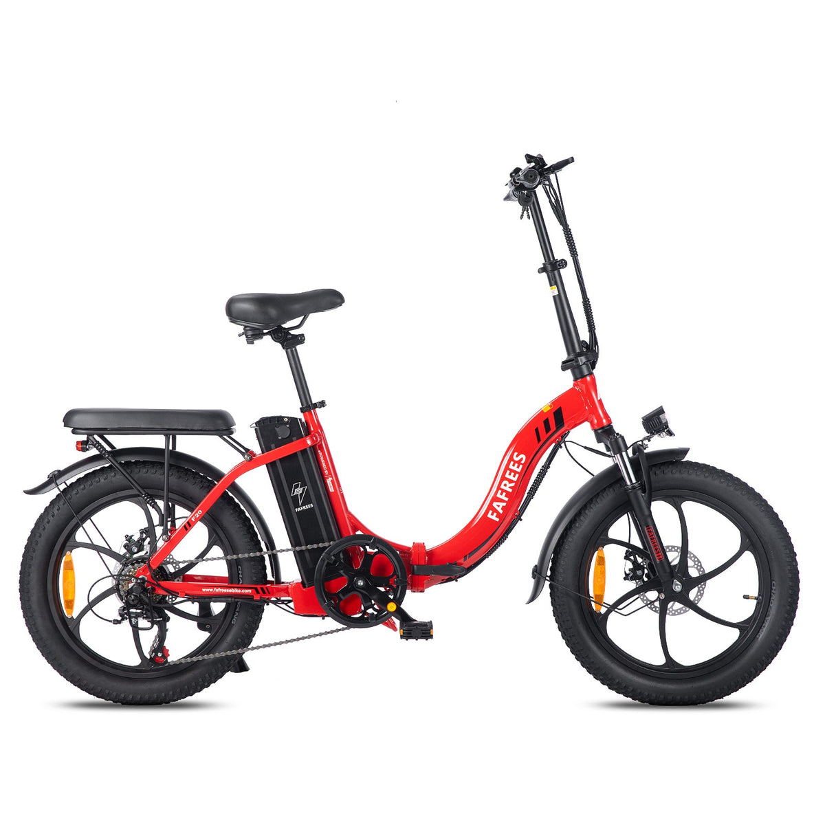 FAFREES F20 Bicicleta Eléctrica 250W | Autonomía 70KM | Freno de Disco | Color Rojo