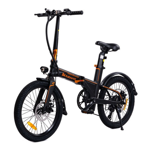 Bicicleta eléctrica Kukirin V2: Motor 250W | Batería 270WH | Autonomía 45 km | Frenos de disco | Color negro