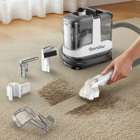Teendow C3 Aspiradora Sin Cable Sin Bolsa - 450W 15KPA filtro HEPA 1000ml 550ml Silenciosa - Gris