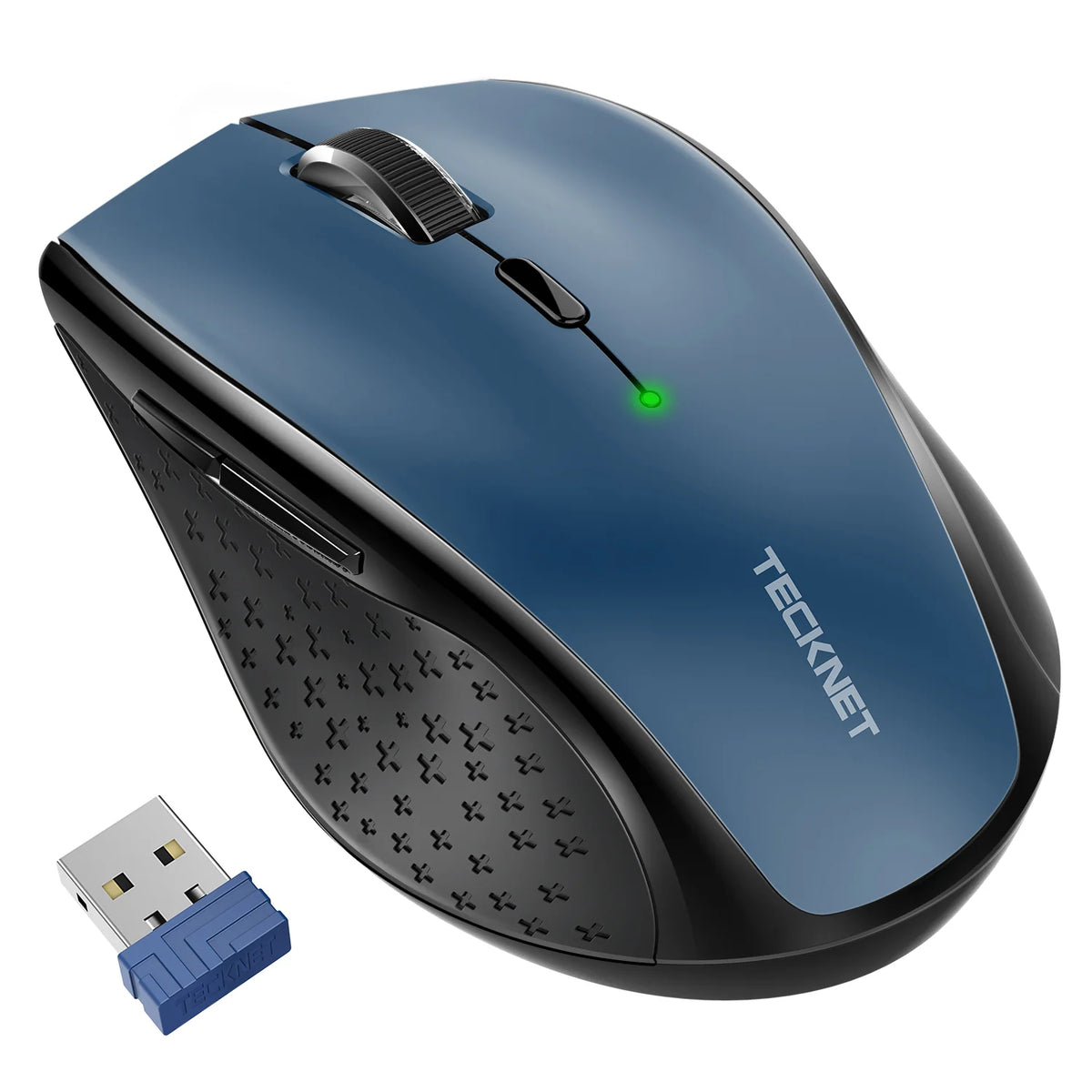 TECKNET EWM01002 Ratón Ergonómico Inalámbrico - 6 DPI Ajustables - Azul