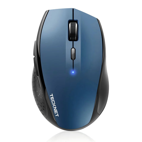 TECKNET EWM01002 Ratón Ergonómico Inalámbrico - 6 DPI Ajustables - Azul