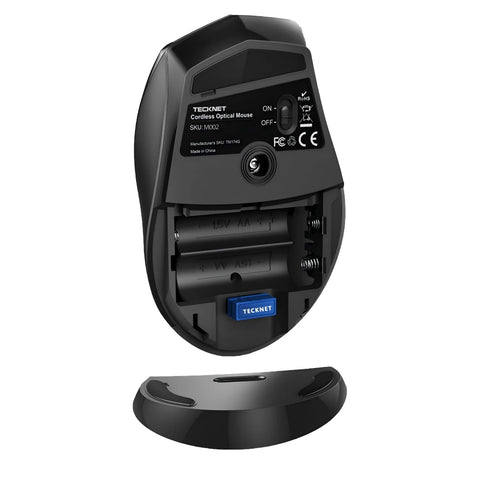 TECKNET EWM01002 Ratón Ergonómico Inalámbrico - 6 DPI Ajustables - Azul