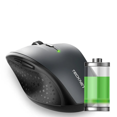 TECKNET EWM01002 Ratón Inalámbrico Ergonomico 6 DPI Silencioso - Gris