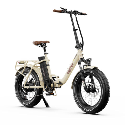 E-bike ONESPORT OT16 MAX - Motor 500W Batería 48V18AH Neumáticos De 20 Pulgadas frenos de disco - Beige