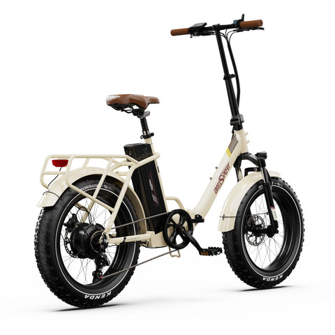 E-bike ONESPORT OT16 MAX - Motor 500W Batería 48V18AH Neumáticos De 20 Pulgadas frenos de disco - Beige