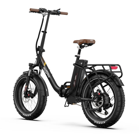 E-bike ONESPORT OT16 MAX - Motor 500W Batería 48V18AH Neumáticos De 20 Pulgadas frenos de disco - Negro