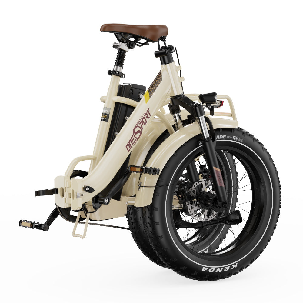E-bike ONESPORT OT16 MAX - Motor 500W Batería 48V18AH Neumáticos De 20 Pulgadas frenos de disco - Beige