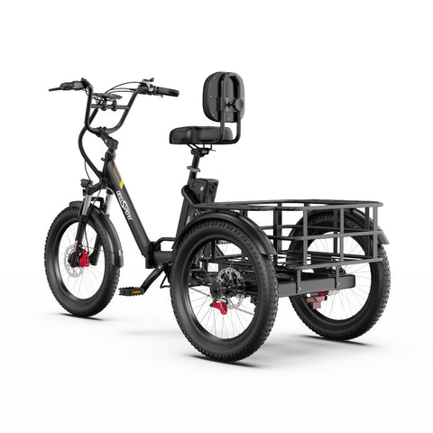 Triciclo Eléctrico ONESPORT OT30 PRO - Motor 500W Batería 48V18AH Neumáticos De 20 Pulgadas Frenos De Disco – Negro