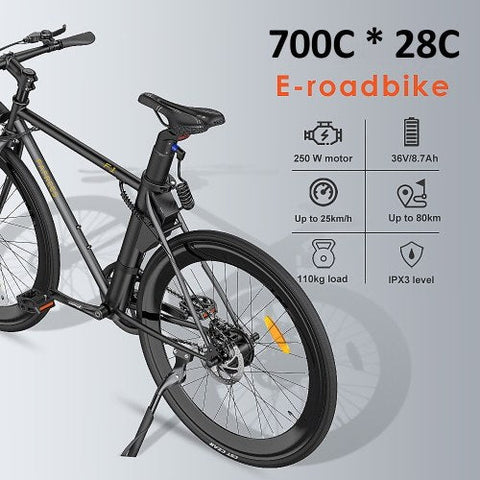 Bicicleta eléctrica FAFREES F1 250W, 313.2Wh, autonomía de 40KM en modo eléctrico