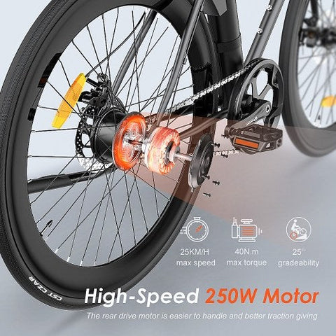Bicicleta eléctrica FAFREES F1 250W, 313.2Wh, autonomía de 40KM en modo eléctrico