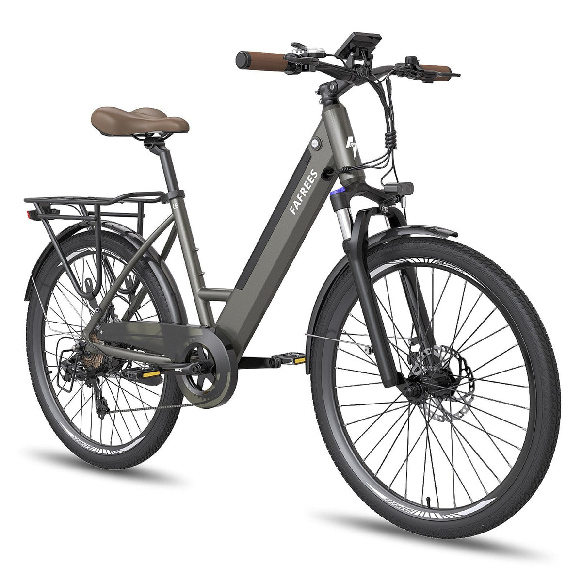 FAFREES F26 Pro Bicicleta Eléctrica Potente | Autonomía 40KM | Freno de Disco | Color Gris