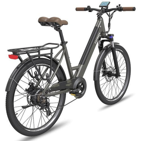 FAFREES F26 Pro Bicicleta Eléctrica Potente | Autonomía 40KM | Freno de Disco | Color Gris