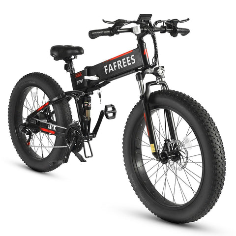 FAFREES FF91 Bicicleta Eléctrica 1000W | Autonomía 40KM | Freno de Disco | Color Negro