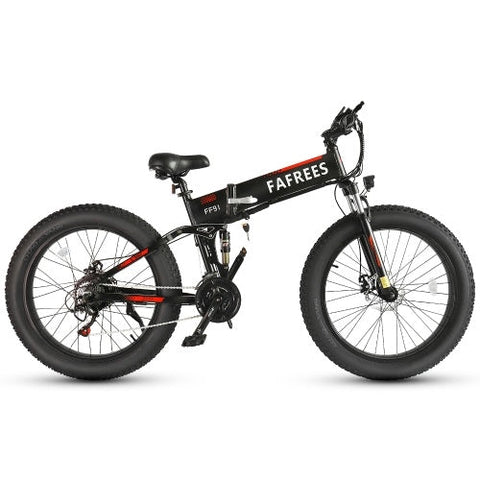 FAFREES FF91 Bicicleta Eléctrica 1000W | Autonomía 40KM | Freno de Disco | Color Negro