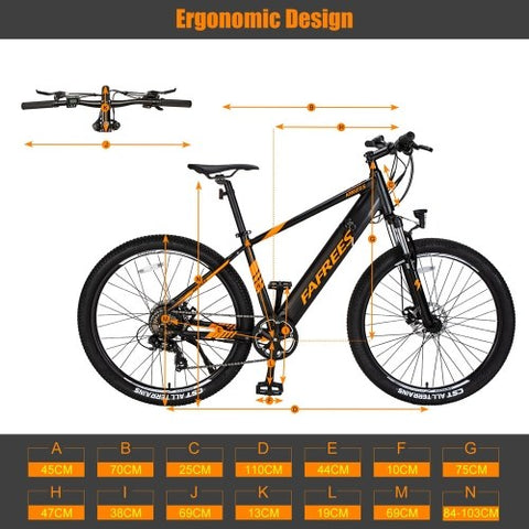 ¡Descubre la bicicleta eléctrica FAFREES KRE27.5 de 250W! ¡90KM de autonomía y frenos de disco! ¡Color negro