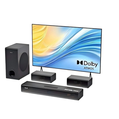Hiwill A41 Pro Barra de Sonido - 4.1 320W Dolby Atmos Con Subwoofer 5.25" 2 Altavoces Surround - Negro