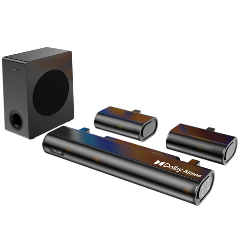 Hiwill A51 Barra de Sonido - 5.1 Dolby Atmos 380W Con Subwoofer 5.25" 2 Altavoces Surround - Negro