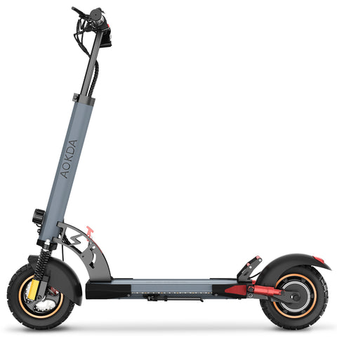 Patinete Eléctrico AOKDA AO-A1 - Motor 800W Batería 48V12.5AH Ruedas de 10 Pulgadas Plegable - Gris