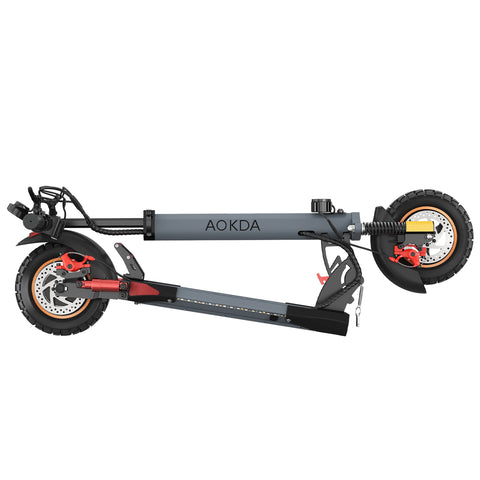 Patinete Eléctrico AOKDA AO-A1 - Motor 800W Batería 48V12.5AH Ruedas de 10 Pulgadas Plegable - Gris