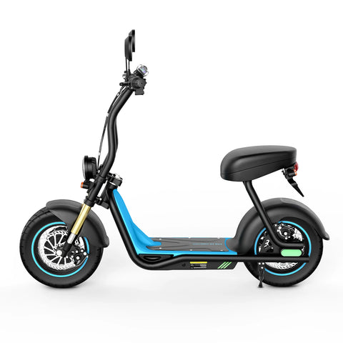 Honey Whale M5 MAX Patinete Eléctrico - Motor 1000W Batería 54.6V13Ah Ruedas de 14 Pulgadas Freno de Disco - Azul oscuro