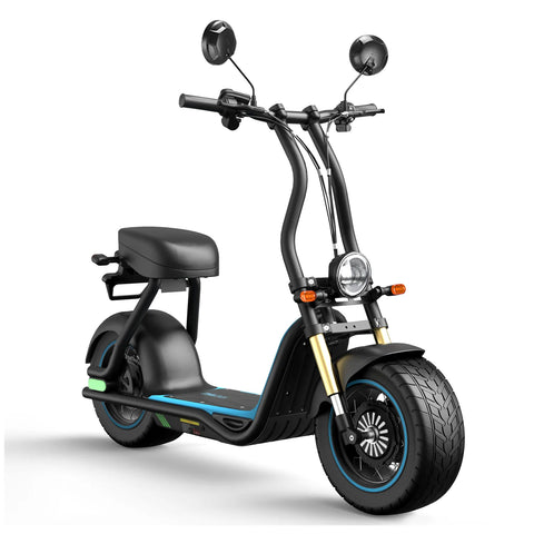 Honey Whale M5 MAX Patinete Eléctrico - Motor 1000W Batería 54.6V13Ah Ruedas de 14 Pulgadas Freno de Disco - Azul oscuro