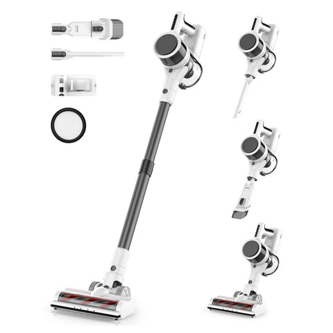 Teendow P11Pro Aspiradora Sin Cable - motor 250W 126000Pa Batería 2200mAh 30min Peso 2.65kg Depósito 450ML - Blanco